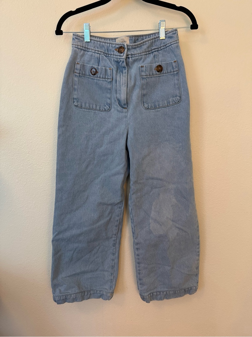 Sezane Emilio Light Blue Women's High-Rise Wide-Leg Jeans